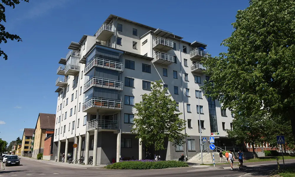 Bild som visar fastigheten där Stadsgårdens omvårdnadsboende ligger.